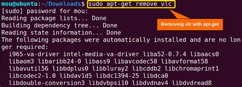 sudo apt get remove vlc