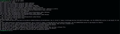 sudo apt get update error debian