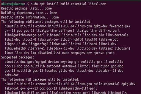 sudo apt install build essential libcurl4 gnutls dev libxml2 dev libssl dev