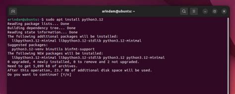 sudo apt install python3 10.12