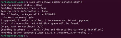 sudo apt remove docker-compose