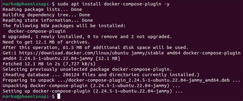 sudo apt update docker compose