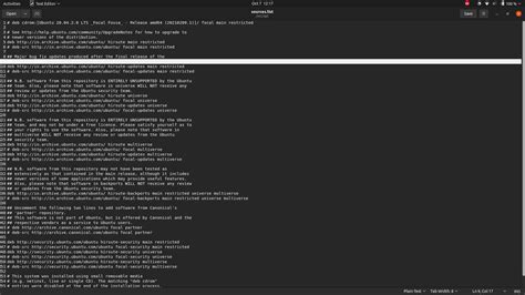 sudo apt update the list of sources could not be read