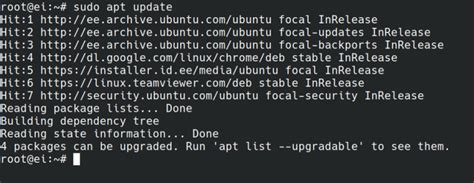 sudo apt upgrade command