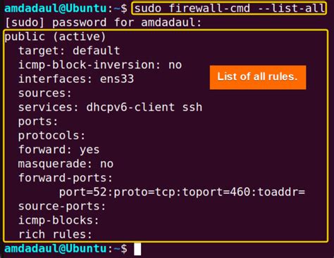sudo firewall cmd command not found ubuntu 20.04