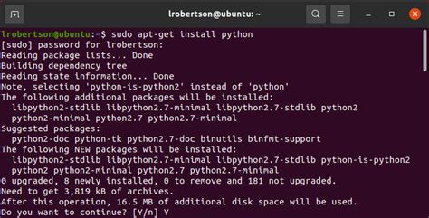 sudo install python linux