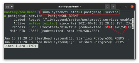sudo systemctl restart postgresql service