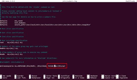 sudoers nopasswd command parameters