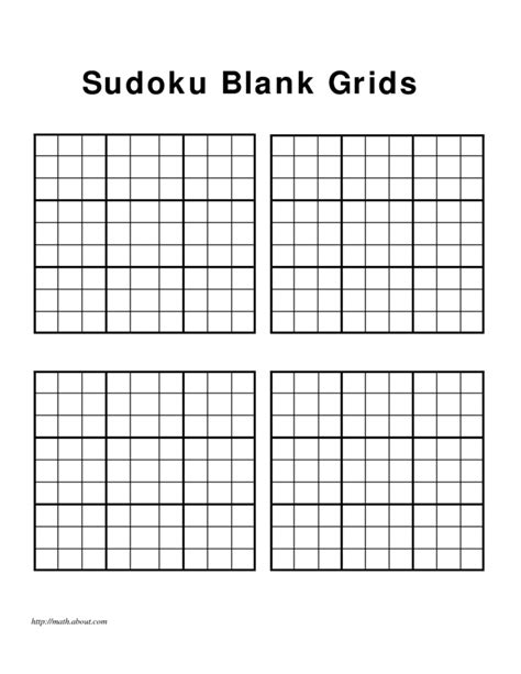 Sudoku Printables Blank
