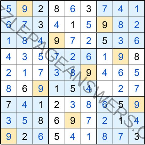 Sudoku Puzzle With Answer