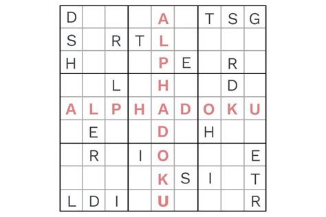 Sudoku With Letters Sudoku With Letters Printable