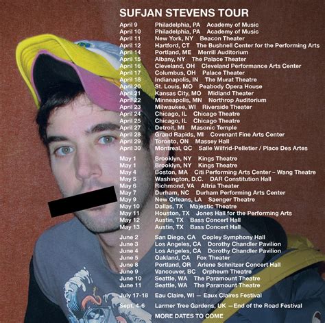 Sufjan Stevens Tour: Exclusive Dates Revealed!
