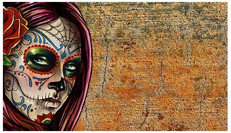 Artistic Sugar Skull HD Wallpaper