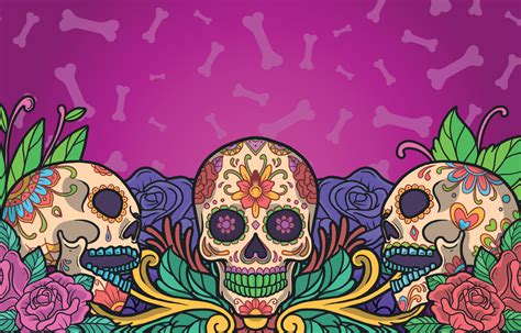 Explore the Colorful World of Sugar Skull Backgrounds: Celebrate Life and Cultural Heritage with These Stunning Designs