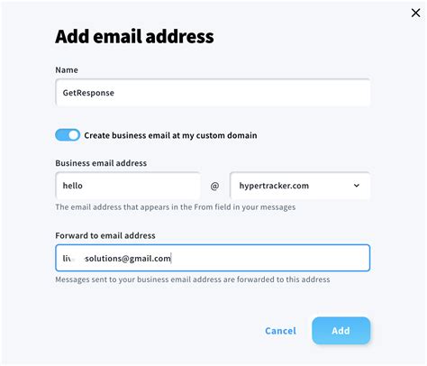 suggest domain for email