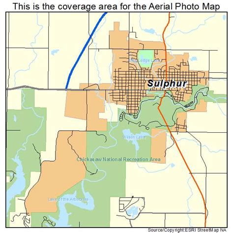 sulphur oklahoma map of area
