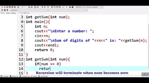 sum of digits of a number