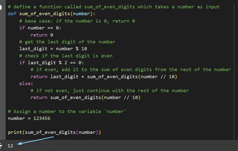 sum of even numbers from 1 to 10 in python