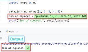 sum of squares of array elements in python
