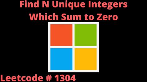 sum to zero leetcode