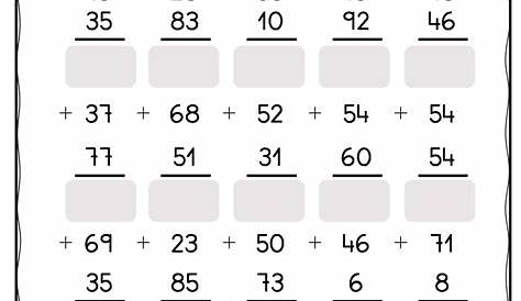 Sumas de 2 cifras Fichas de matematicas - ABC Fichas