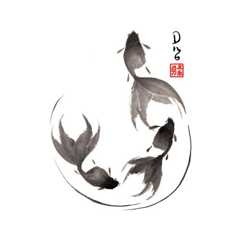 Sumi-E Goldfish