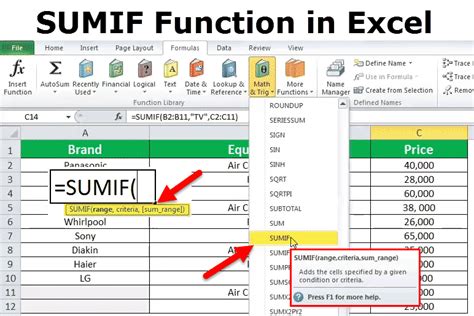 How to use SUMIFS Function MS Excel Excel In Excel
