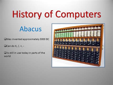 summarize the historical development of computer from abacus to univac machine