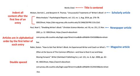summary citation example mla