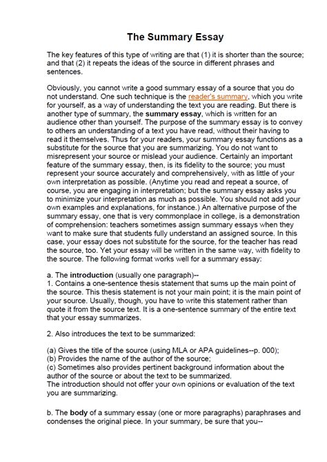 summary introduction example essay