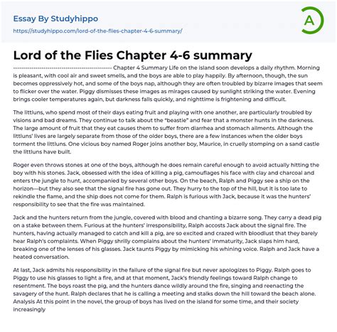 Lord of the Flies Summary of Chapter 1 YouTube