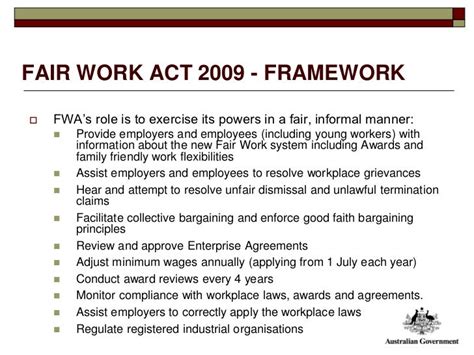 summary of fair work act 2009