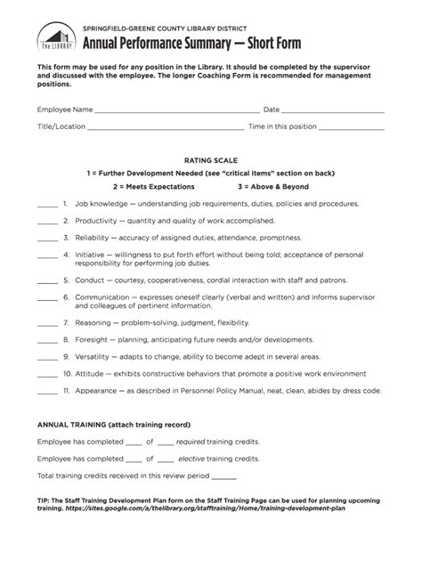 summary short form