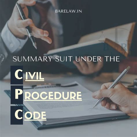 summary suit civil procedure code