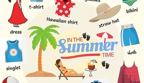 Summer Clothes Vocabulary Esl