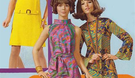 Summer fashions of 1968. I made that dress second from left! Vintage