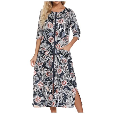 Summer Bathrobe With Zipper