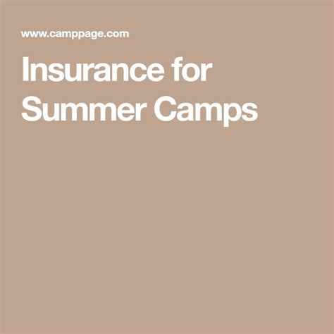 summer camp insurance for campers