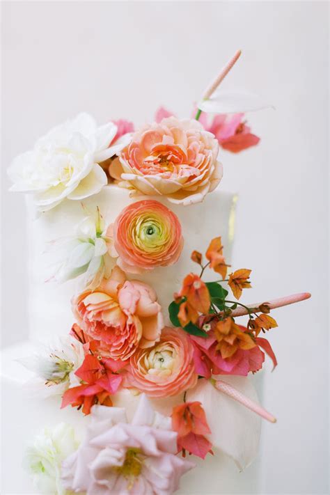 Summer Floral Wedding Cake