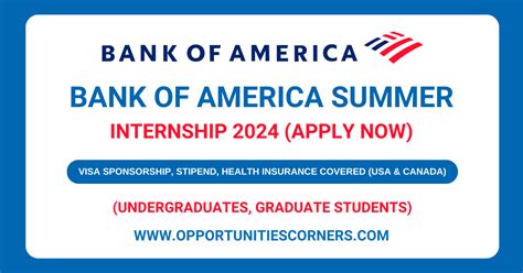 summer internship bank of america