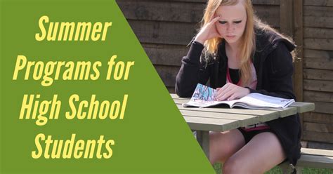 summer programs for high school students