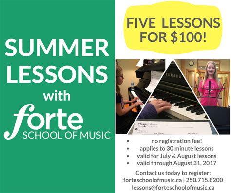 summer specials for music lessons in aurora