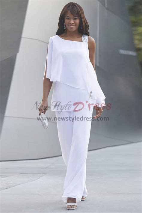 Chiffon Pant Suits For Mother Of The Bride Groom Women Party Wedding