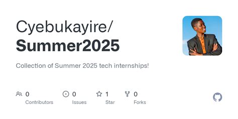 Summer 2025 Tech Internships Github Carola Viviana