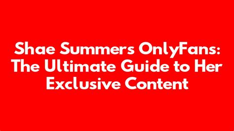 summers shae onlyfans