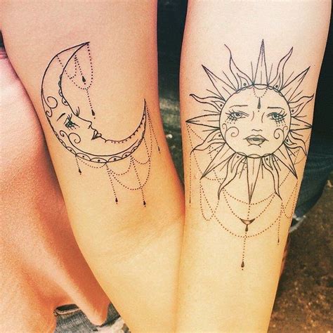 Innovative Sun And Moon Tattoo Design 2023