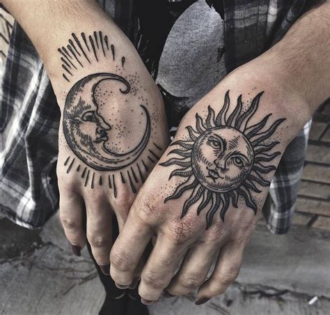 Fantastic Moon Tattoos for Men Sun tattoo designs, Sun tattoo, Moon tattoo