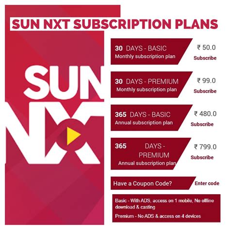 Sun Nxt Coupon: Get The Best Deals On Your Favorite Content