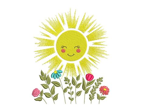 Sun Embroidery Design