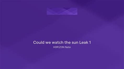 sun leak we